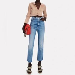 Mother Ultra High Rise Tippy Top Frisky Flood jeans